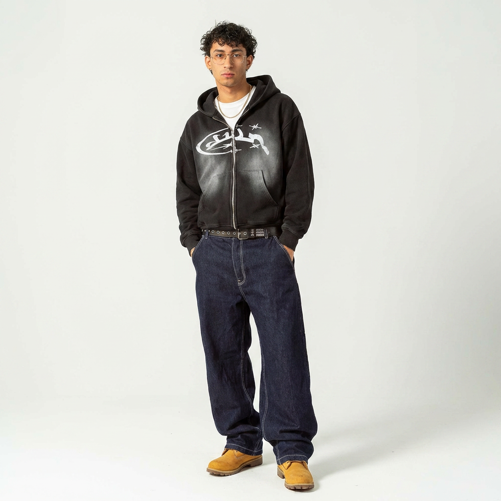 HOURS  VINTAGE ZIP UP HOODIE