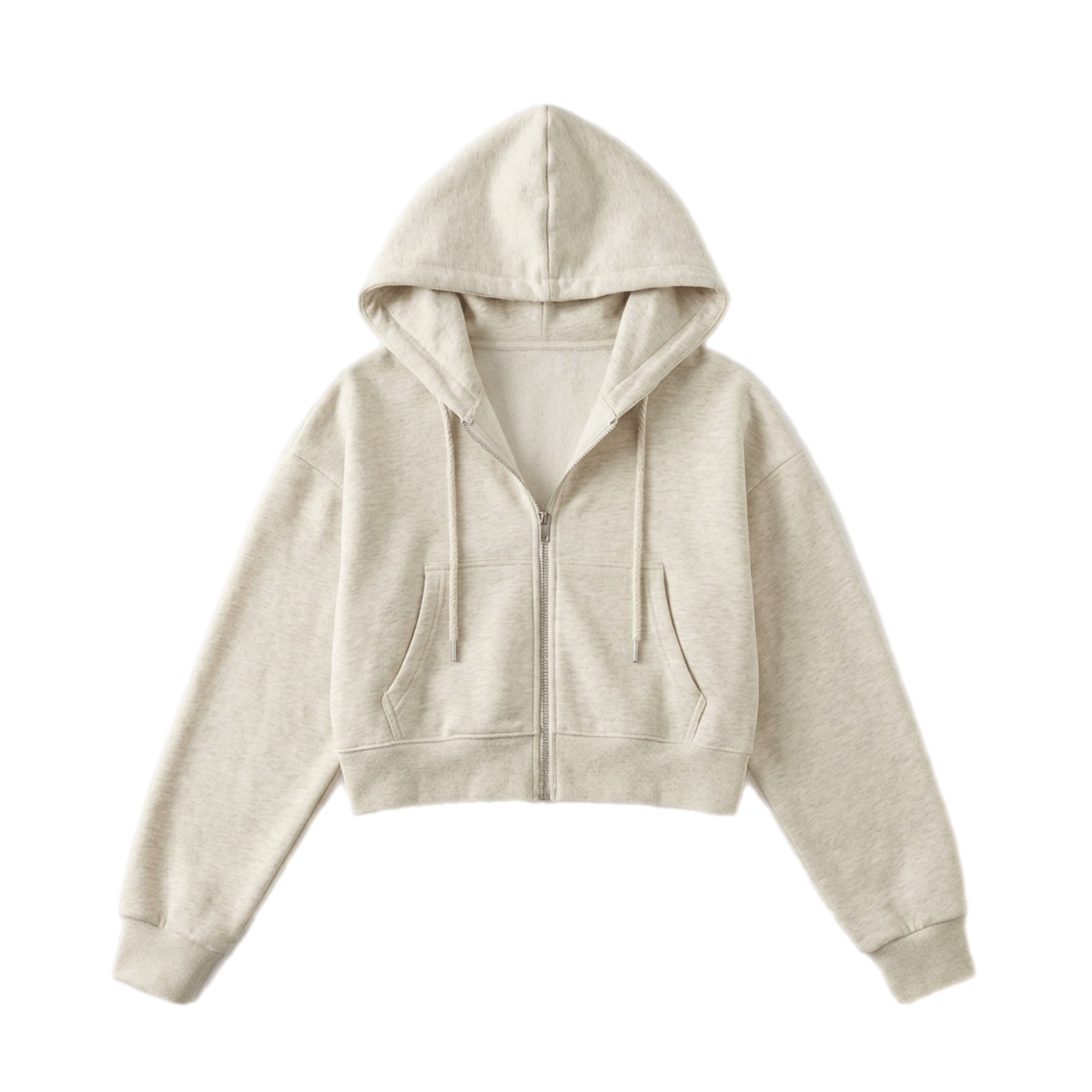 HOURS CLOUD ZIP-UP CROPPED