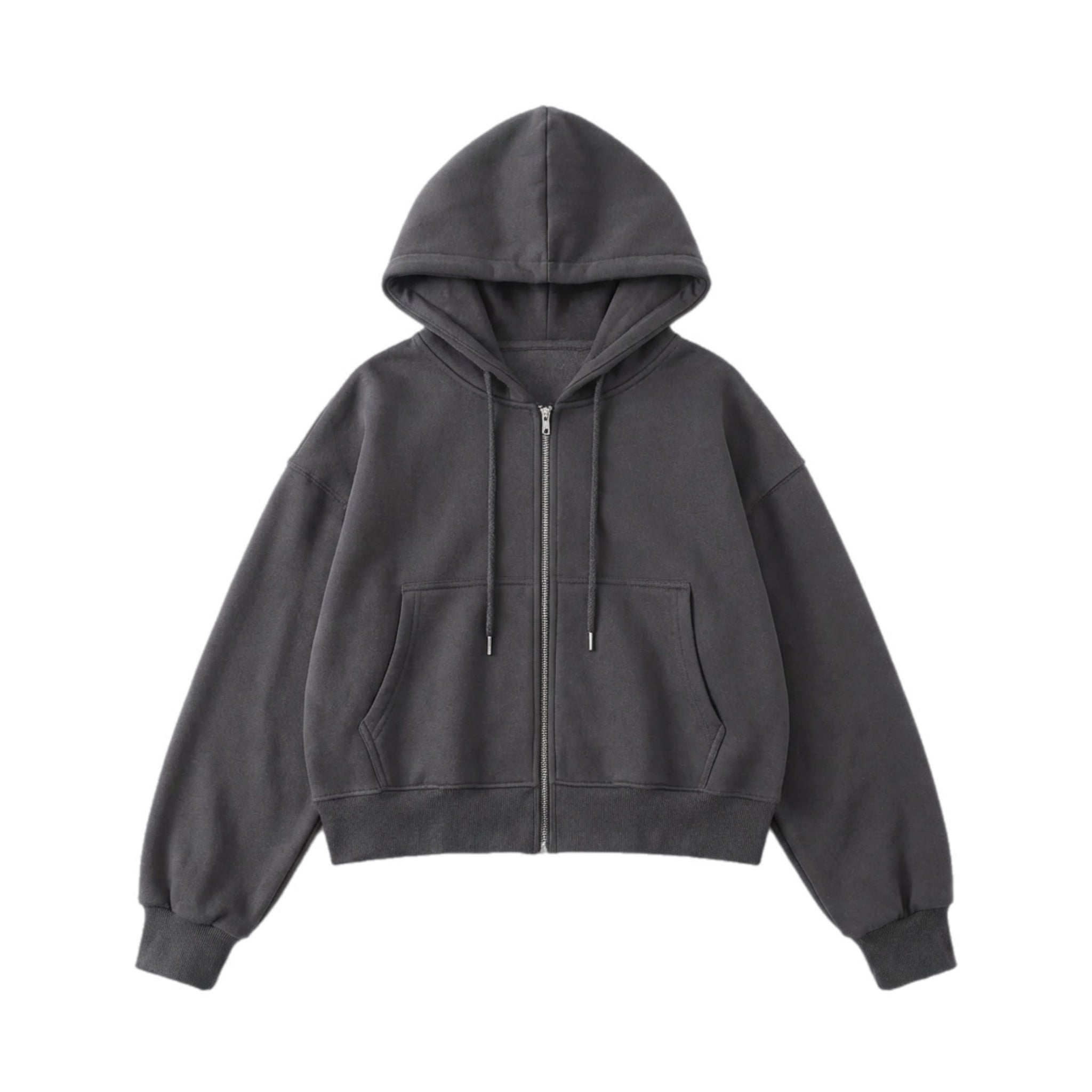 HOURS CLOUD ZIP-UP CROPPED