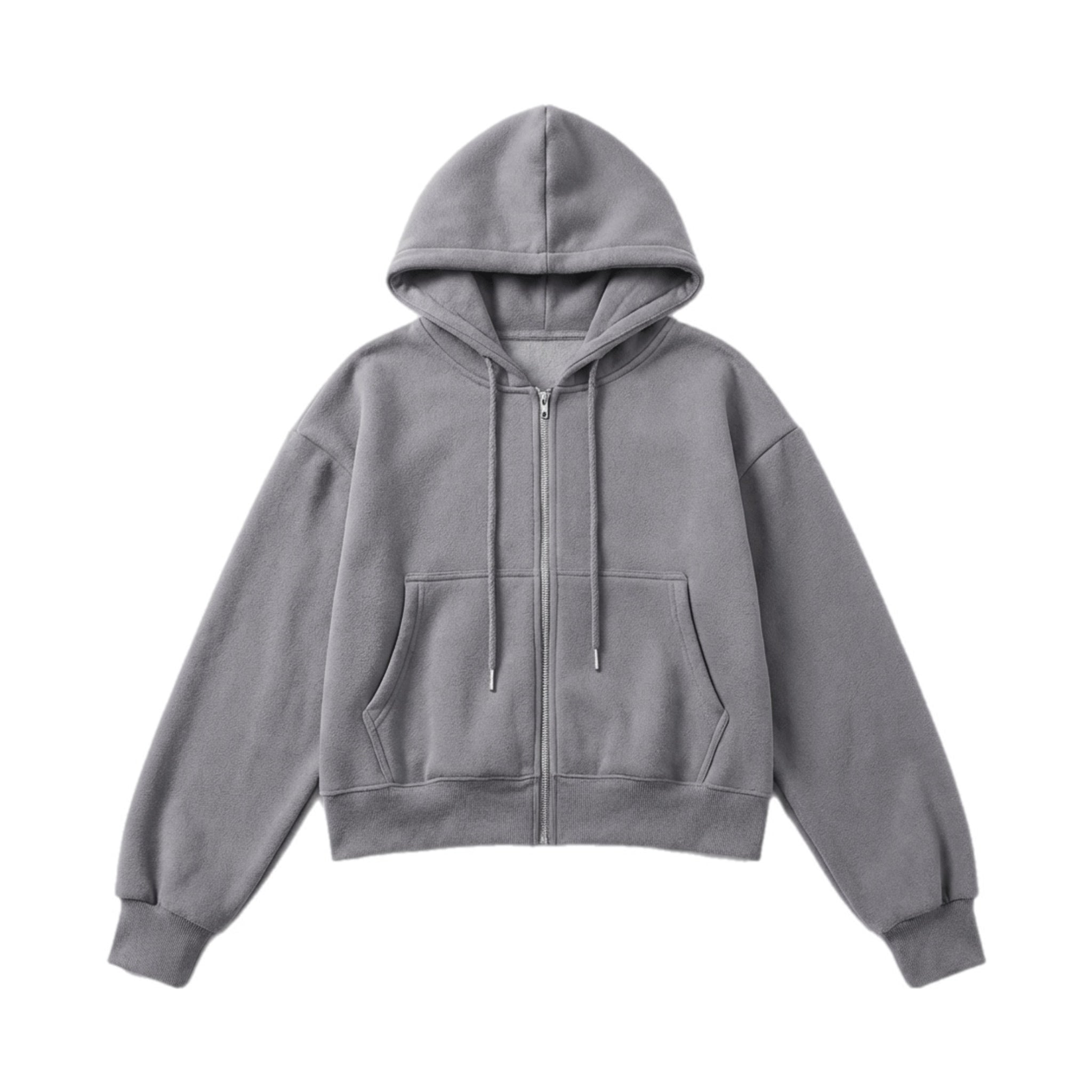 HOURS CLOUD ZIP-UP CROPPED