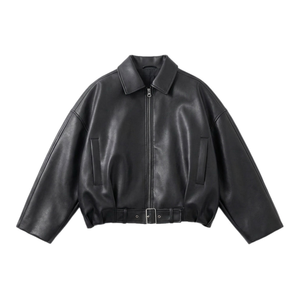 HOURS VINTAGE LEATHER BOMBER JACKET