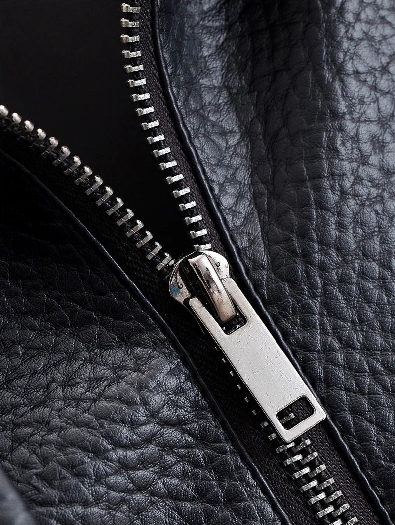HOURS LONG SLEEVE LEATHER JACKET
