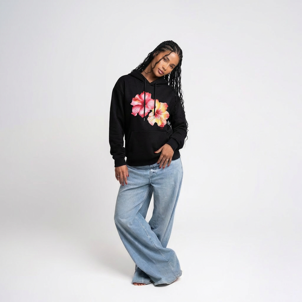 HOURS FLORAL HOODIE